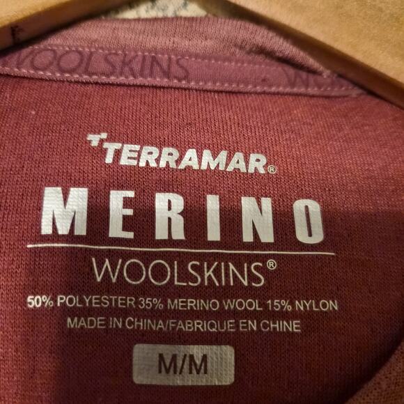 Terramar Woolskins Women’s Merino Base Layer Top Med Redd - Picture 3 of 6